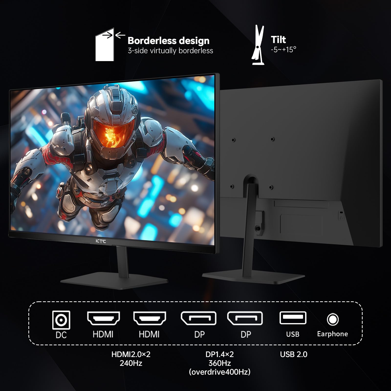 Amazon.co.jp: KTC 24.5インチ 400Hz ゲーミングモニター FHD 1080P