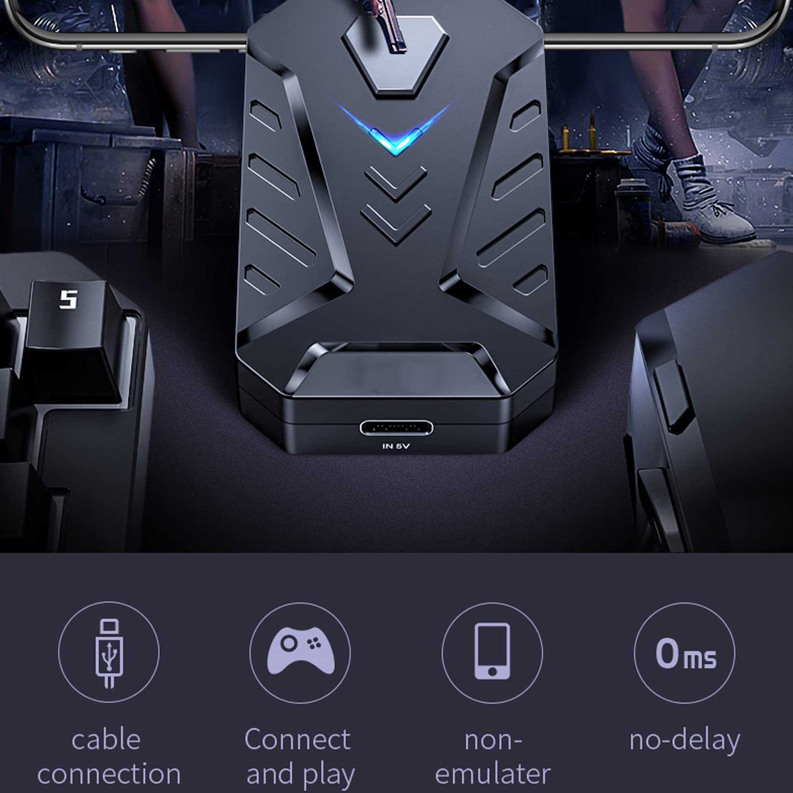 Ciciglow Gaming Keyboard and Mouse Adapter for Mix Lite, Android System