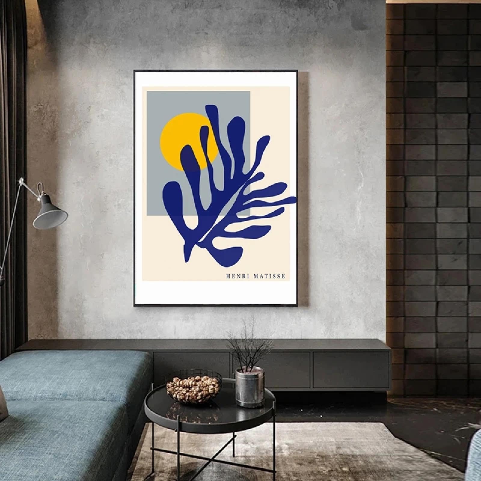 French Henri Matisse Blue Nude Abstract Home Decor Canvas Art Painting Posters Cutout Print Wall Picture for Living Room 40x60cm Frameless