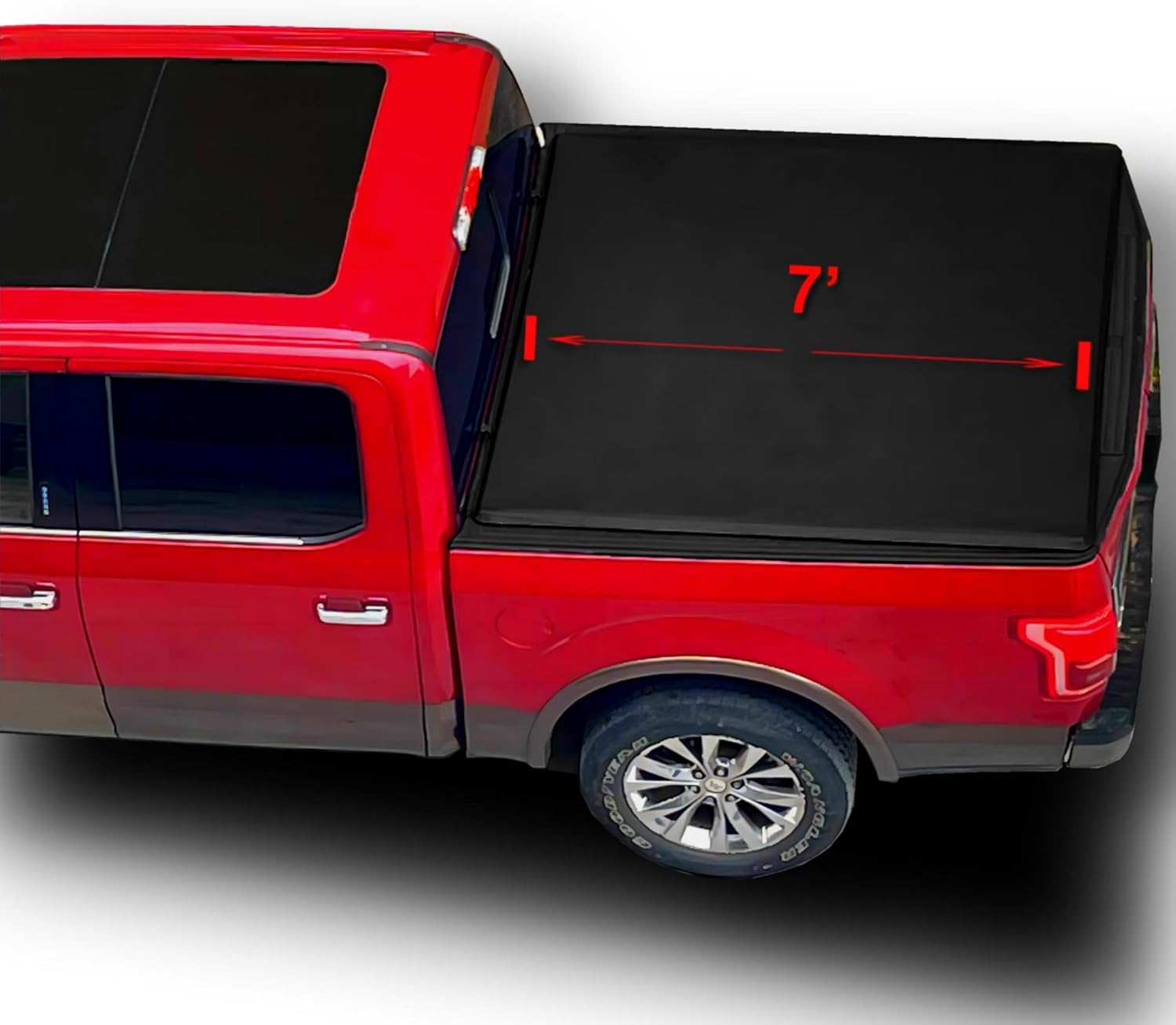 Soft Roll Up 7' Truck Bed Cover Compatible for 1982-2011 Ford Ranger Vinyl Tonneau Cover | Styleside