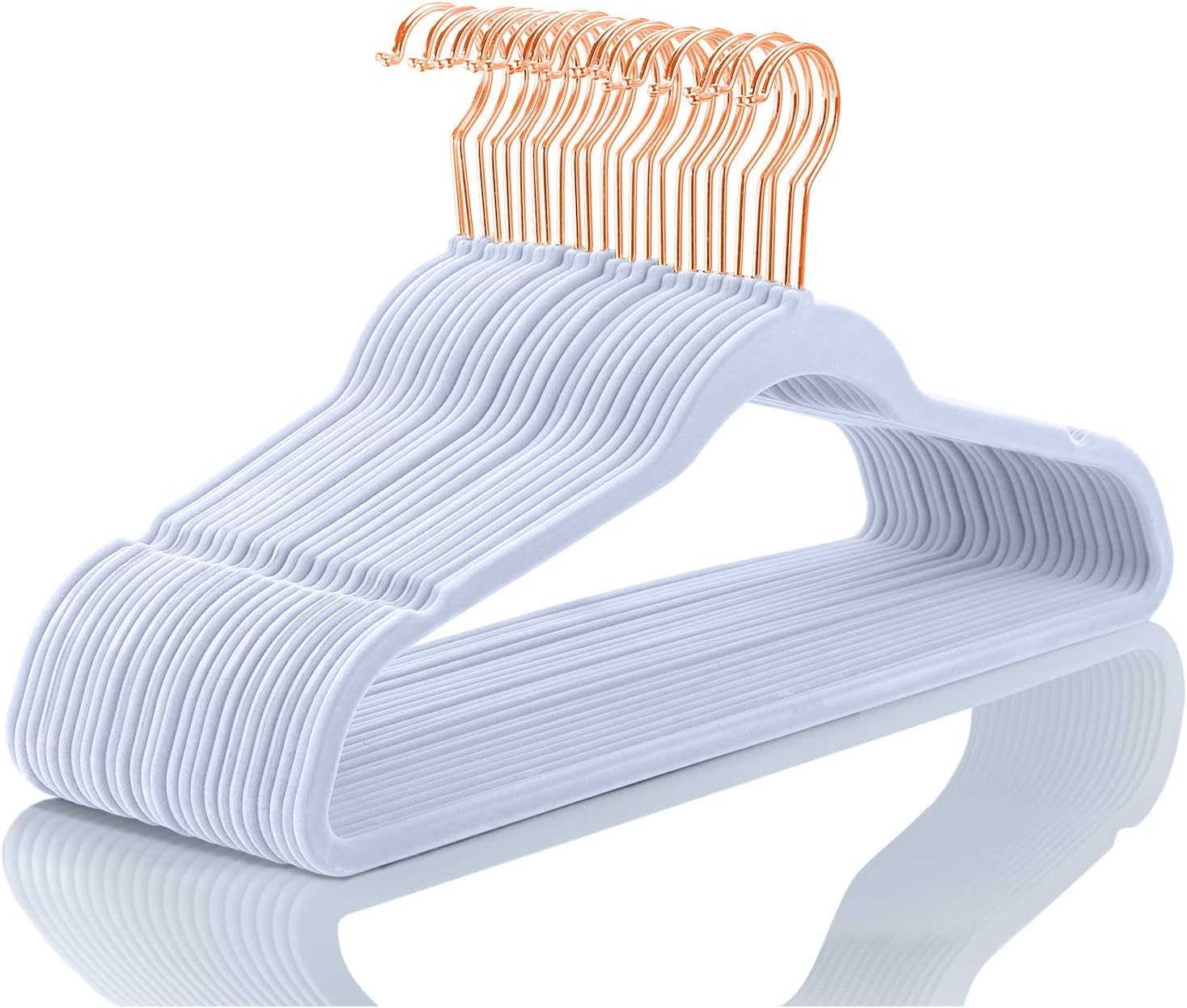 ANH MART Velvet Hangers Non-Slip | Super Thin, Felt-Coated Suit | Aesthetic Premium Clothes Hangers with Precision Cut Notches for Elegant Closet Organization (Light Blue) (10 Pack) discount deal