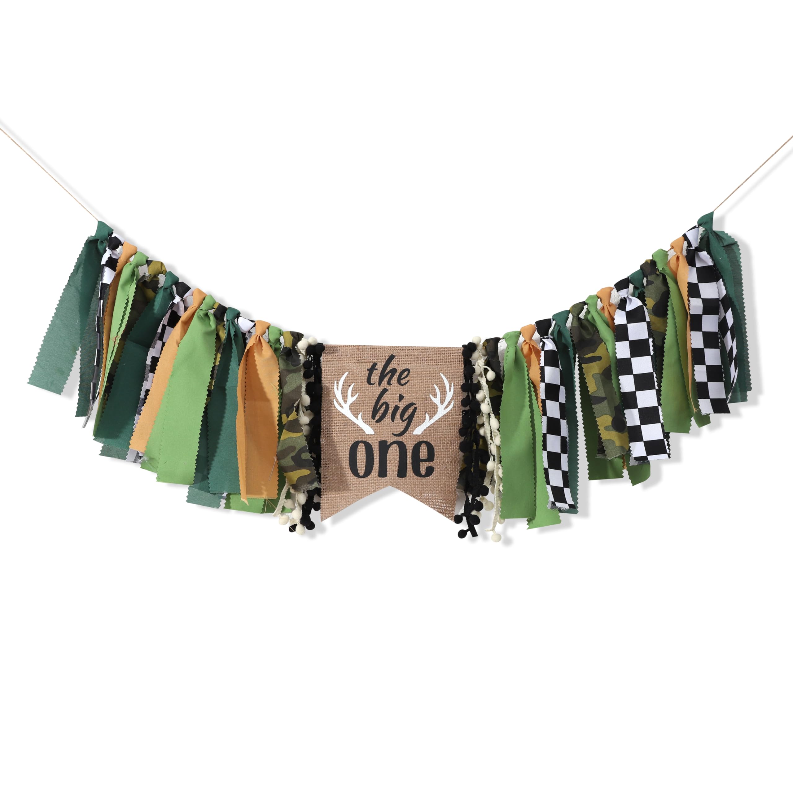 The Big One High Chair Banner - Boys First Birthday Deer Banner, Hunting Theme, Camo, Boys Birthday Banner, Photo Props
