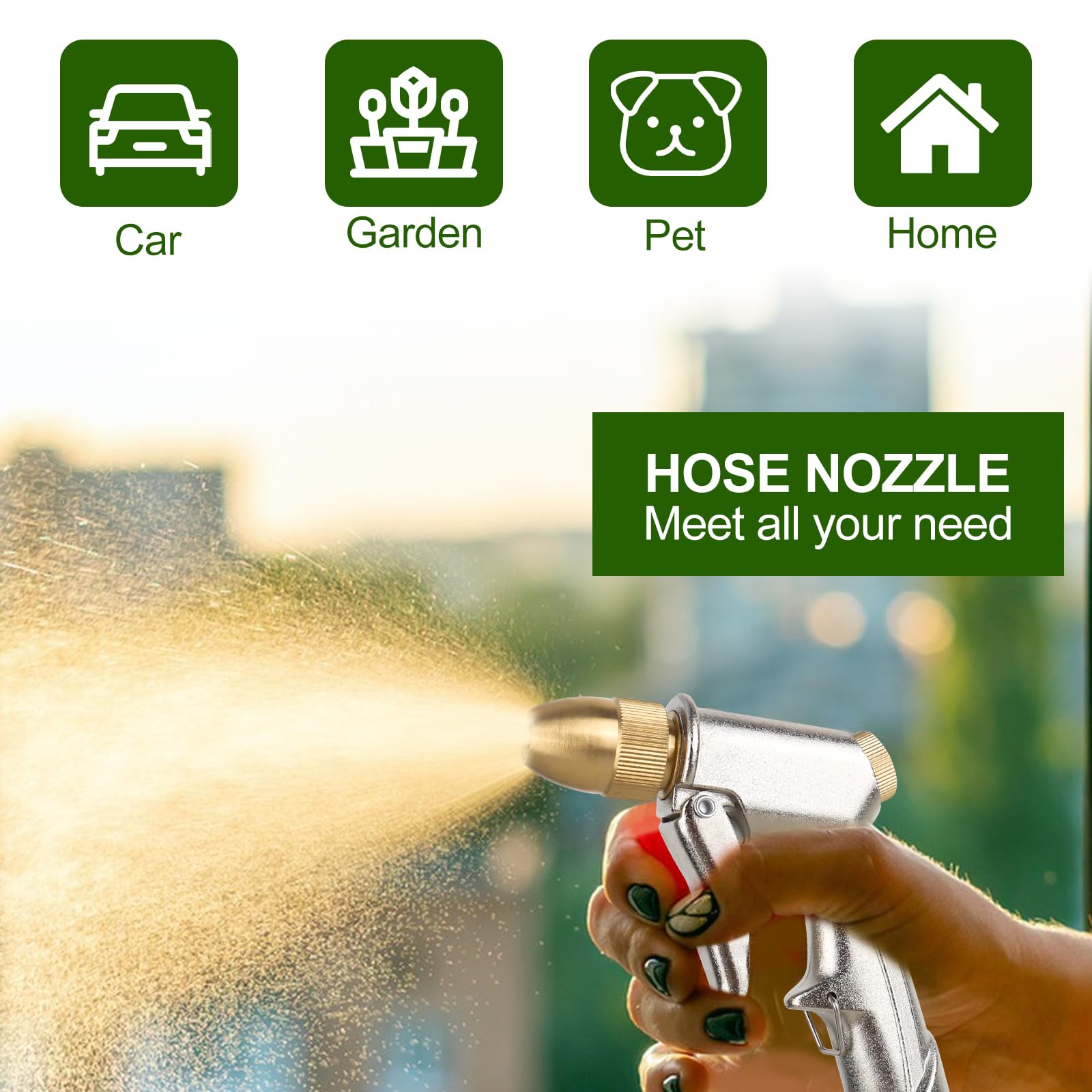 Pistolet à Jet Réglable Ribimex PRA/TB.1320 - Bi-matière Avec Revêtement Soft-touch - Pour Arrosage Jardin - 5