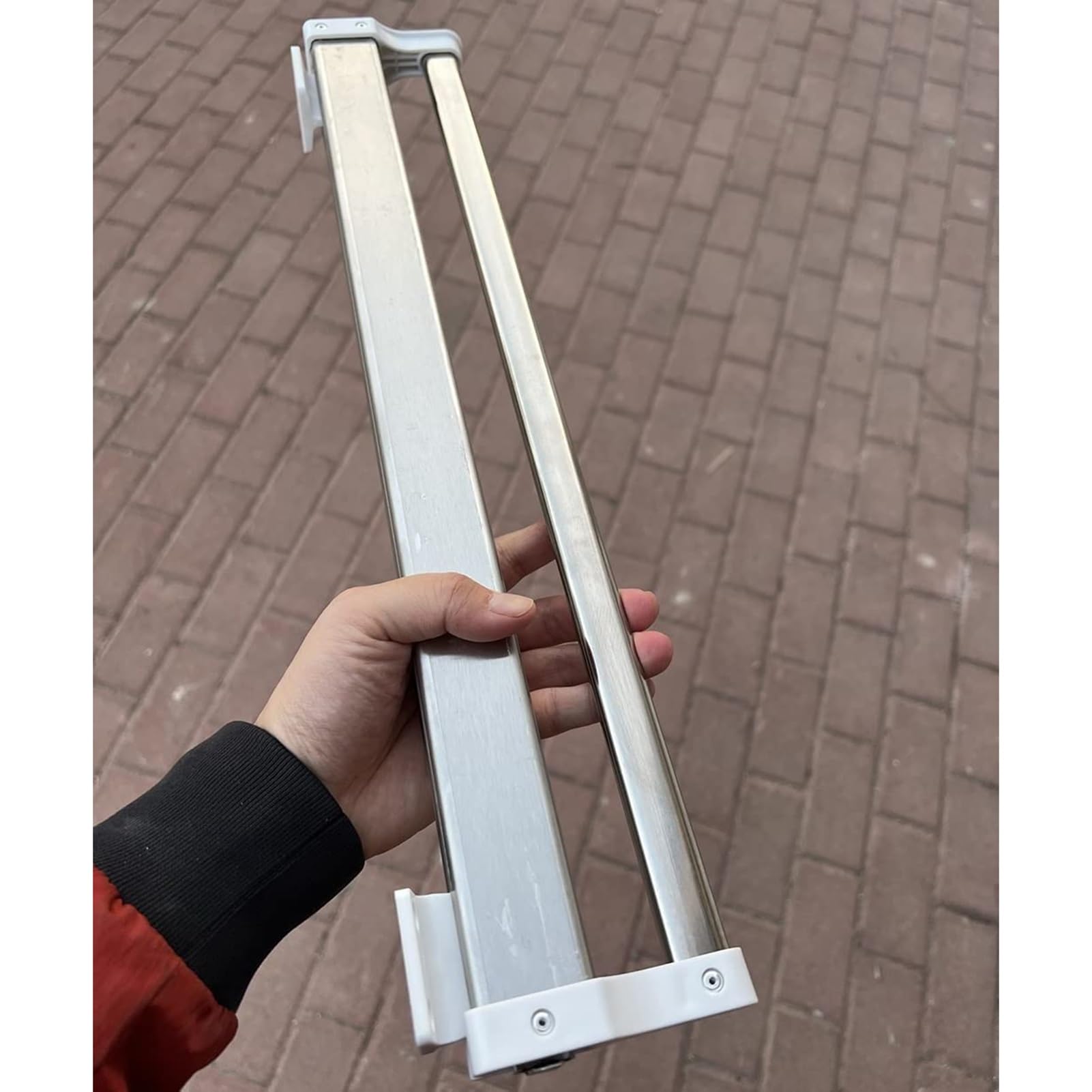 Rozkładana szafa szafy przesuwana-regulowana szyna ubrania 30-60 cm, organizator wyciągający do płaszczy i spodni, ratujący przestrzeń wieszak na wieszak (350 mm/13,7 cala) LWX