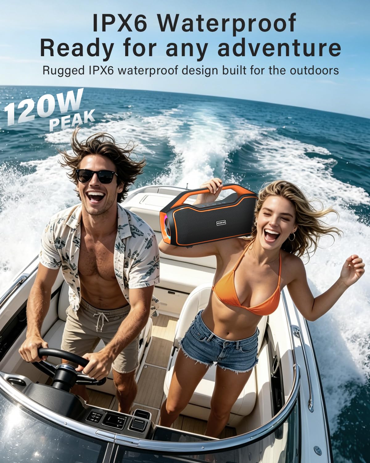 Cassa Bluetooth Portatile 200W MAX Altoparlante Wireless 2 Woofer 2 Tweeter IP65 Impermeabile DSP TWS USB TF AUX