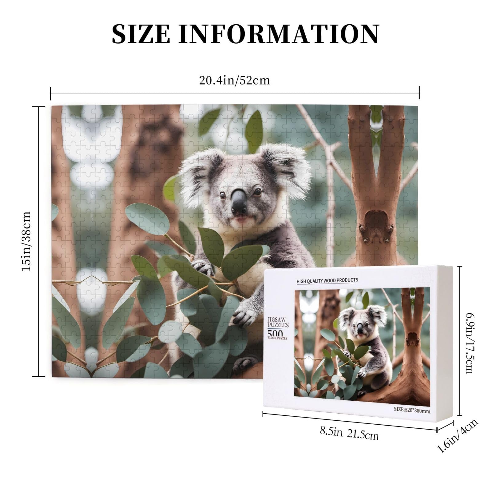 Amazon.com: Cartoon Koala Puzzles 500 Piece for Jigsaw Puzzle