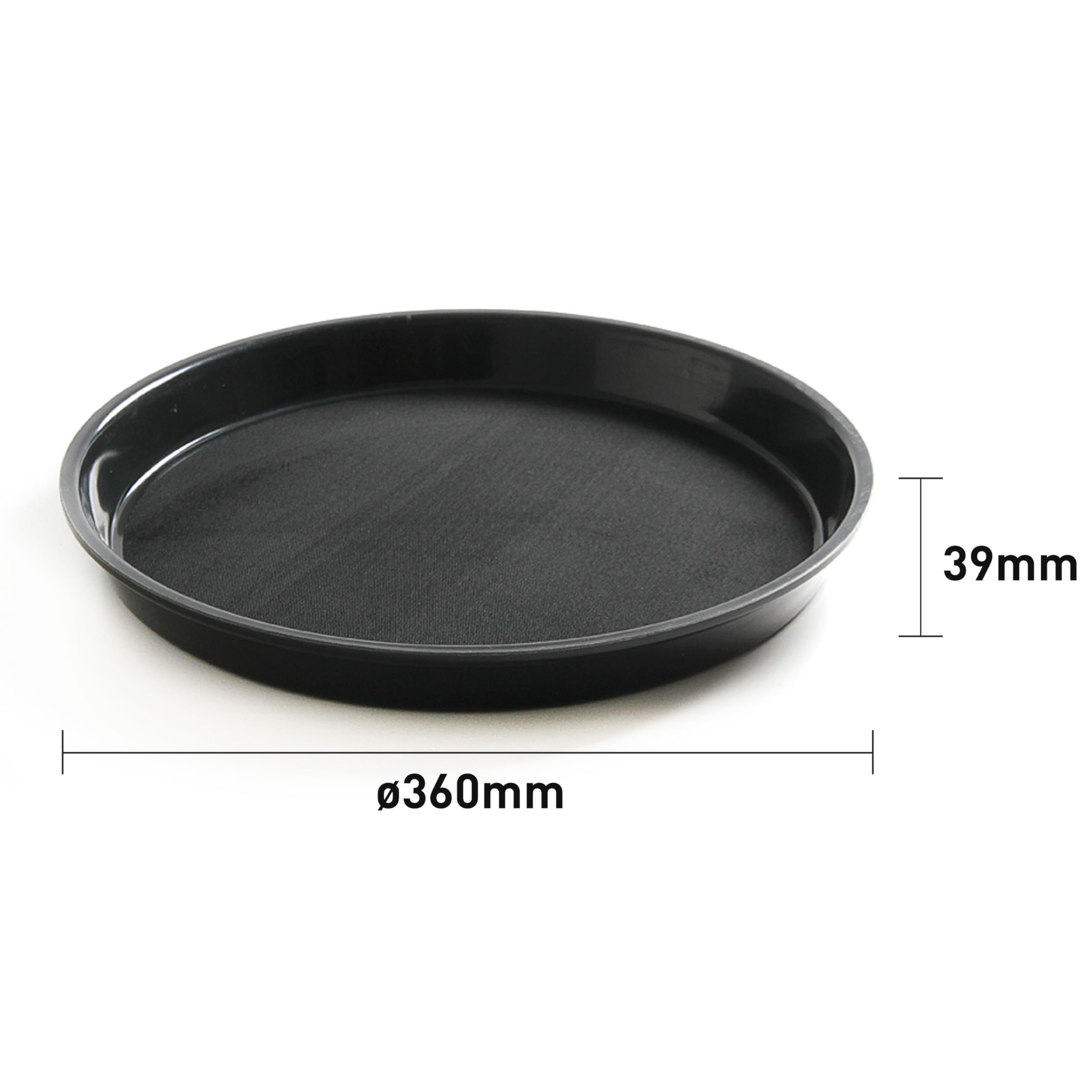 3 Plateaux De Service Ronds 35cm | Surface Antidérapante | Pour Restaurant, Bar, Maison