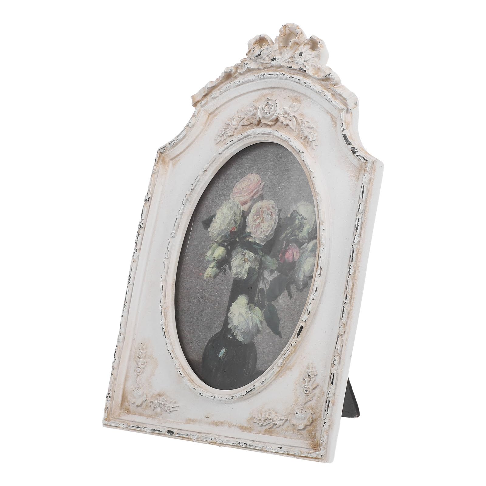 Cadre photo ovale vintage doré 14x22 cm baroque POPETPOP