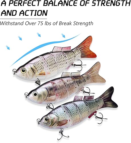 Miniatura 23 de TRUSCEND - Señuelos de pesca para agua dulce y salada, señuelo realista para trucha lubina, de hundimiento lento, regalos de pesca increíbles