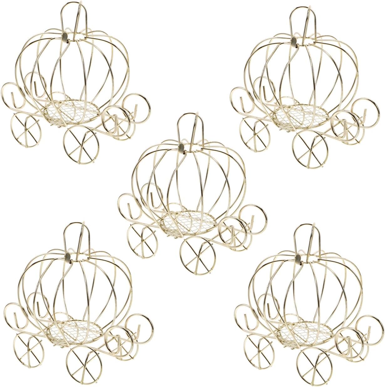 BESTOYARD 10Pcs Halloween Pumpkin Carriage Candy Boxes - Metal Treat Boxes for Wedding Party Favors Unique Carriage Design for Halloween Decorations and Souvenirs