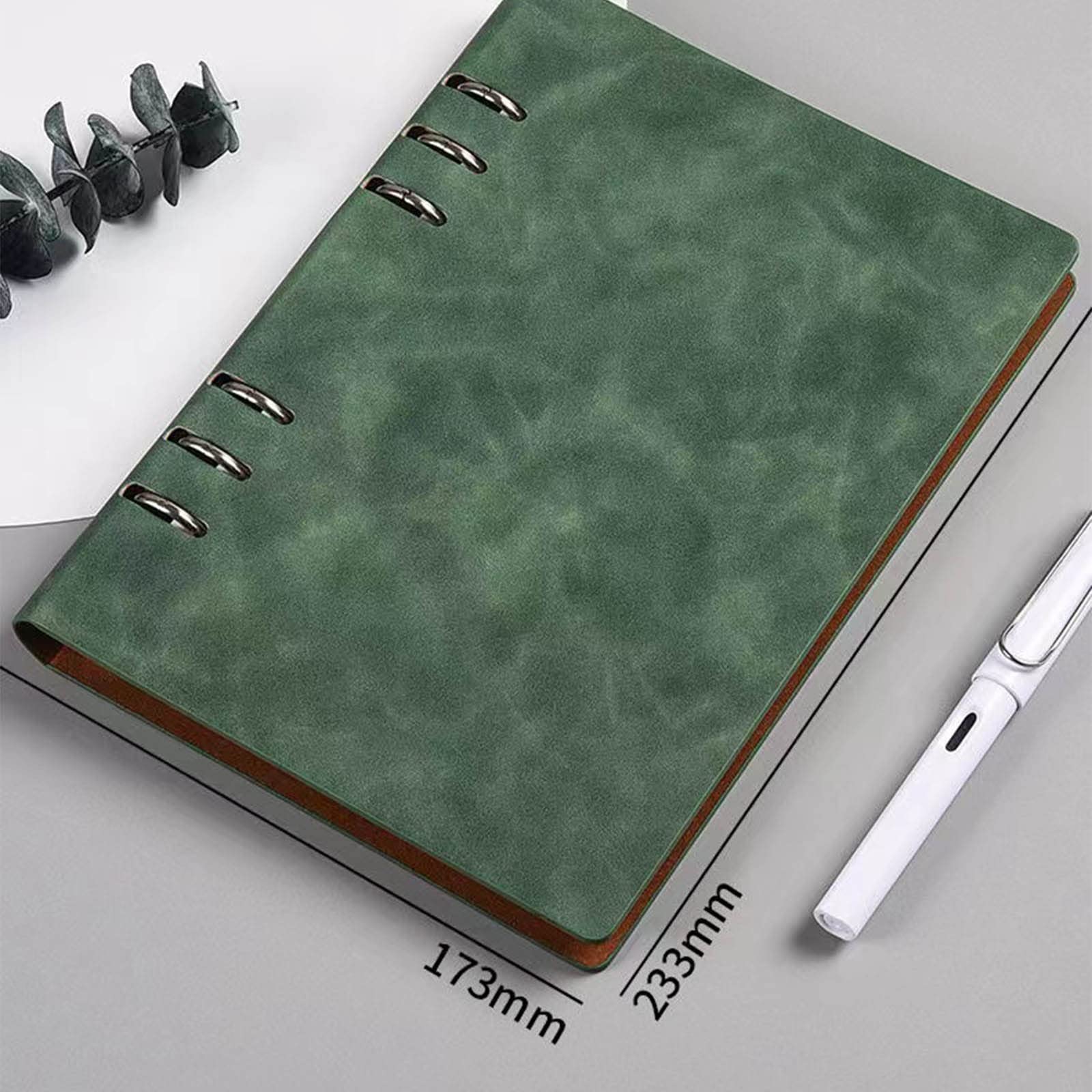 Libreta de Espiral College Ruled Journal Funda de Cuero PU Diario de Negocios Oficina y el Hogar Suministros Escolares,Gray,A5(173 * 233mm)