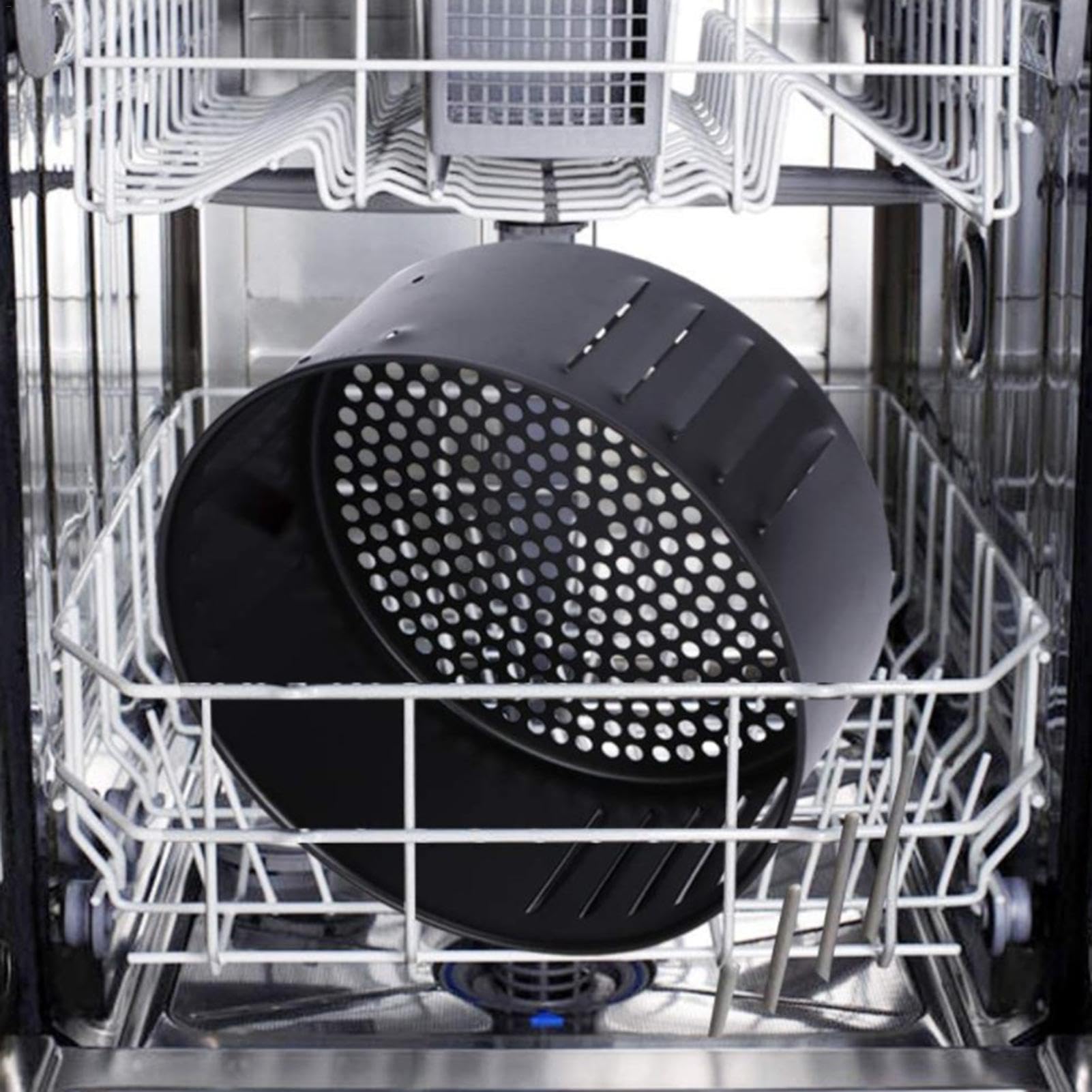 Cestino per friggitrice ad aria calda, 3,5 l, con rivestimento | antiaderente, per friggitrice ad aria calda, cestello di ricambio per friggitrice ad aria calda, cestello da cucina in ferro