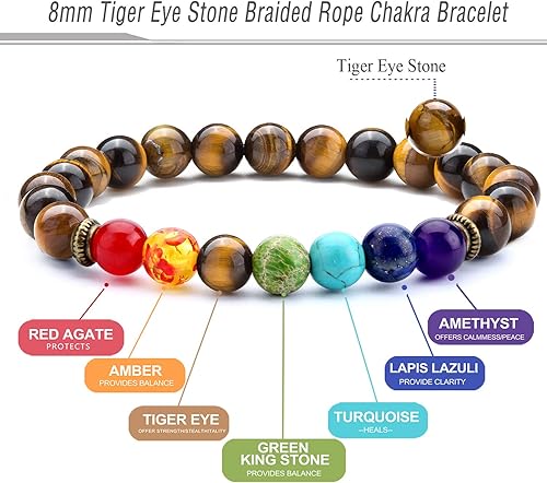 Miniatura 2 de Doitory - Pulsera difusora de aceites esenciales de aromaterapia de 0315in piedra natural con cuentas de yoga y piedra natural 21001 Piedra