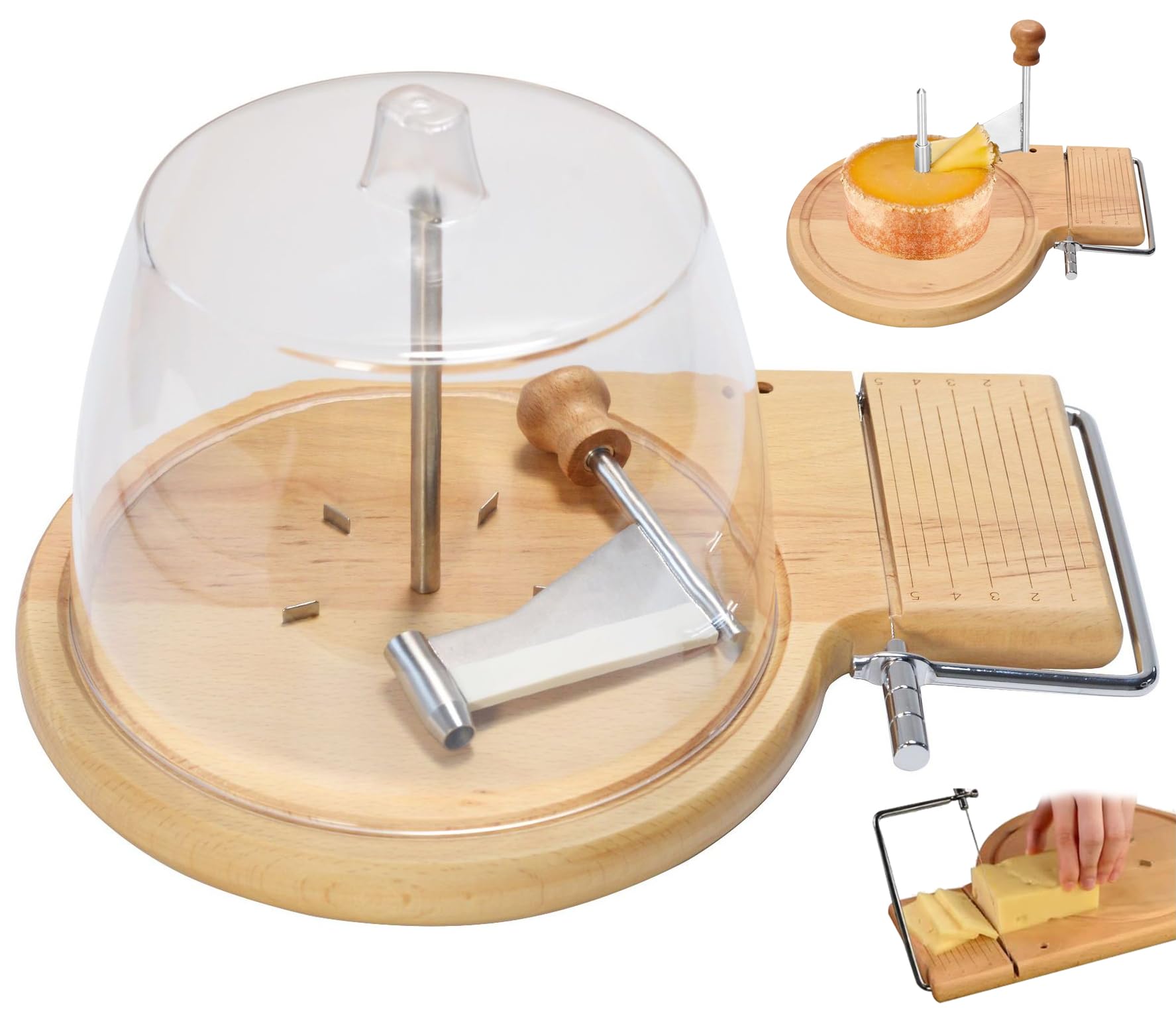 Käse-Lockenwickler für Tete de Moine & Girolle, Einstellbare Dicke Hobel, Hart- und Weichkäserasierer mit Deckel, Schokoladenrasierwerkzeug