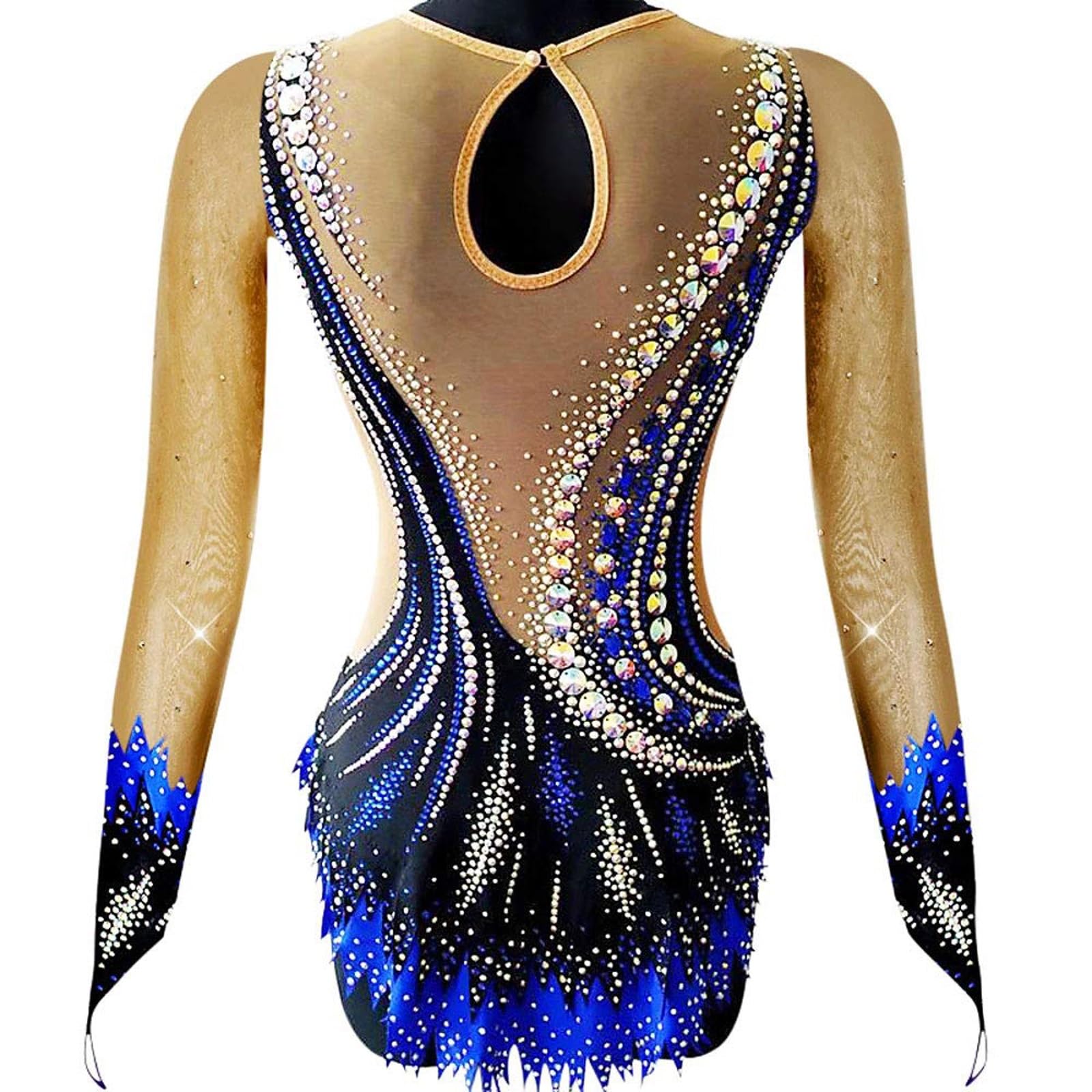 Body Da Ginnastica Ritmica Classic Girl Da Donna A Maniche Lunghe In Spandex Traspirante, Abbigliamento Sportivo Fatto A Mano