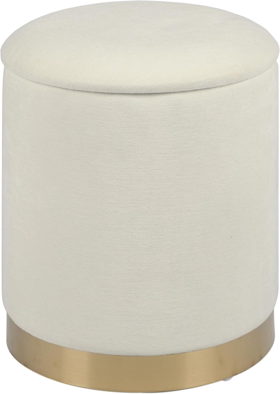 Tov Furniture Zoe Storage Ottoman (Cream Chenille)