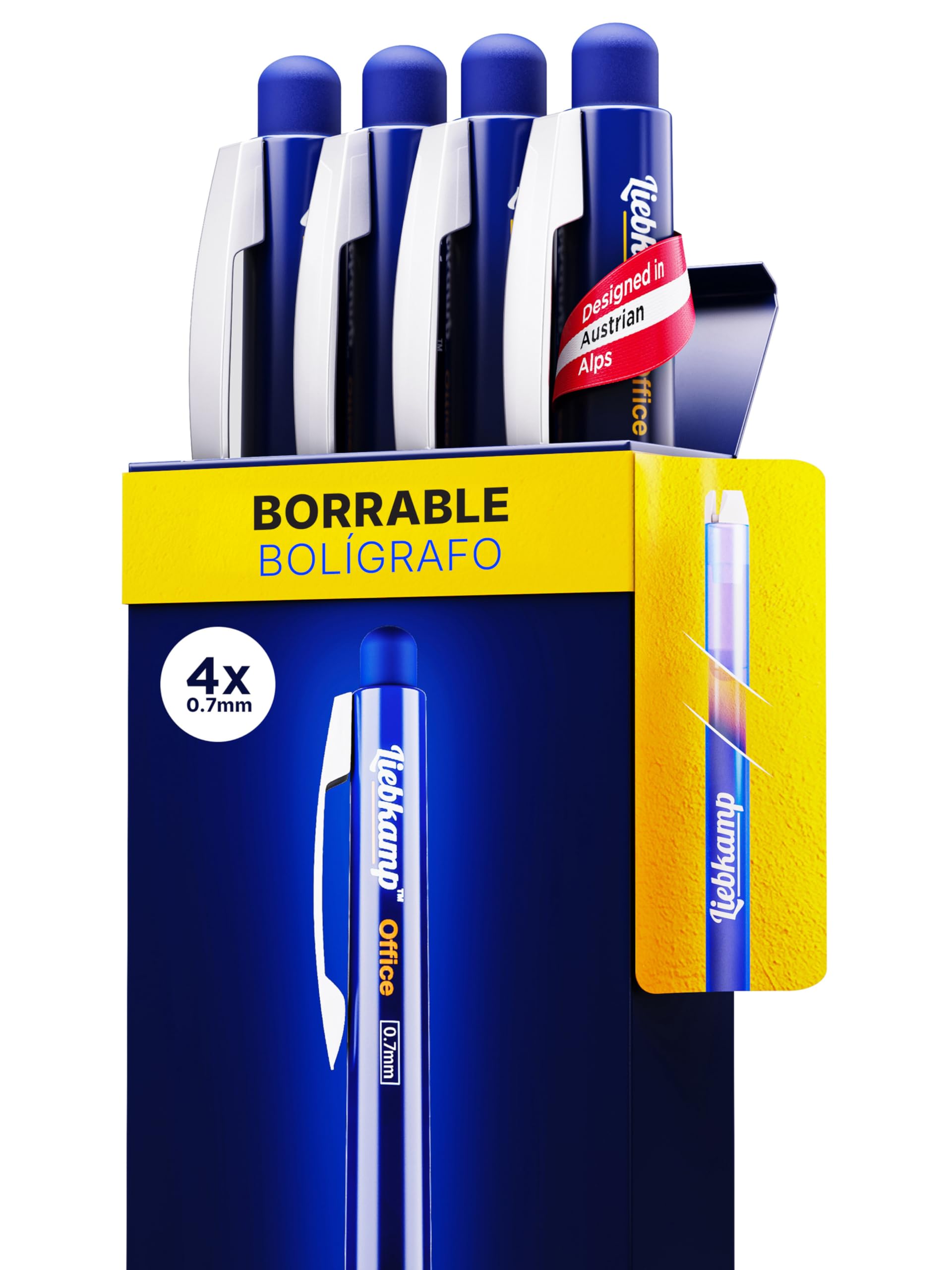 Office Bolis Borrables Azul [4 Uds] Boligrafos Borrable Azul 0,7mm Recargable – Boli Borrable, Bolígrafos Borrables, Erasable Pen, Canetas Apagaveis