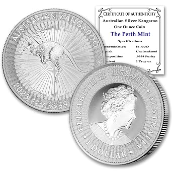2023 P 1 oz Australian Silver Kangaroo Coin $1 Seller BU