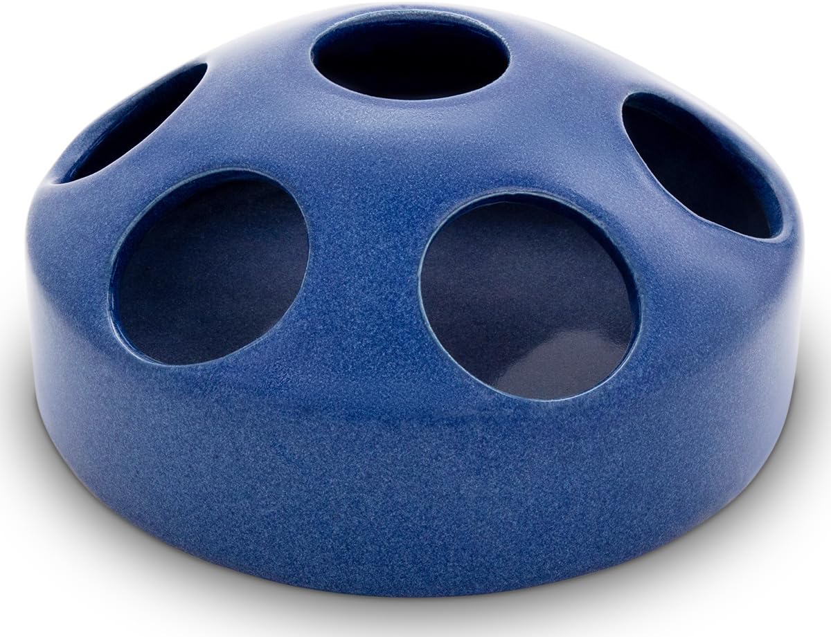 Abreuvoir pour volailles en céramique bleue de 1,5 l à 7 ouvertures pour le confort de vos poules
