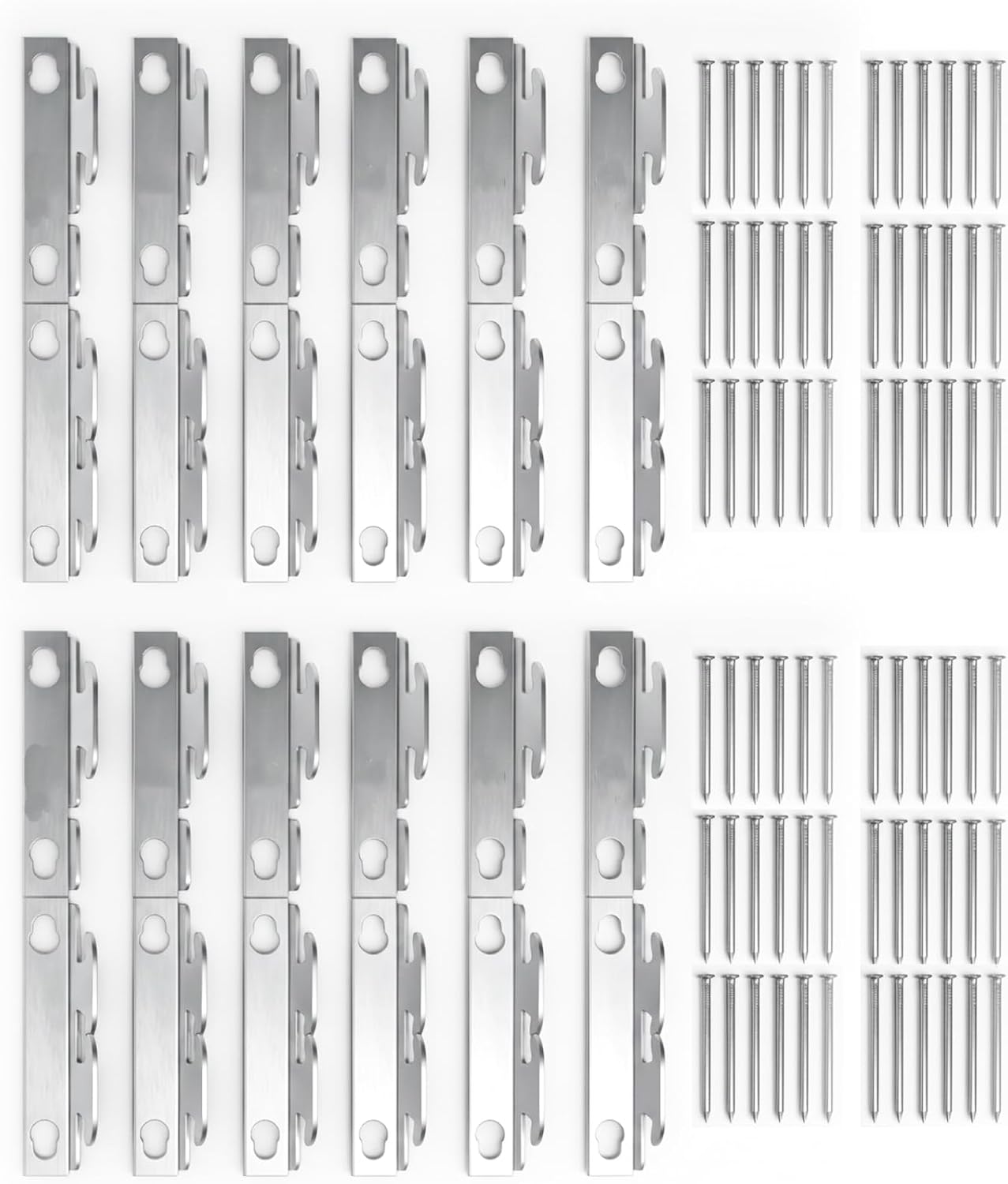 24 Pcs Curtain Rod Set, Suitable for high-Hardness Walls, Curtain Rod Hardware Bracket, Curtain Rod Single Bracket, Support Wall Bracket, Hook
