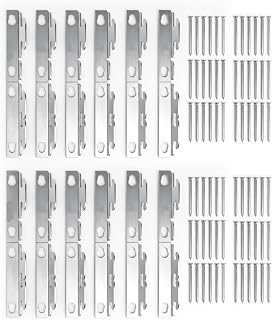 24 Pcs Curtain Rod Set, Suitable for high-Hardness Walls, Curtain Rod Hardware Bracket, Curtain Rod Single Bracket, Support Wall Bracket, Hook