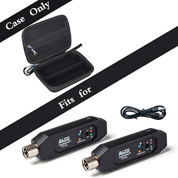Case for ALTO Bluetooth Total 2 / ALTO Bluetooth Ultimate XLR Equipped Rechargeable Bluetooth Receiver Organizer - Hard Protective Travel Carrying Storage Bag (Black)