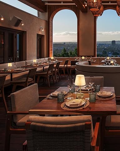 UMEXUS UMEXUS Small Cordless Table Lamp for Restaurant Dinner Table, 5200mAh Battery Operated Touch Lamps Rechargeable Dimmable Portable Night Light for Bedside Dining Living Room Patio Kitchen Outdoor photo 2