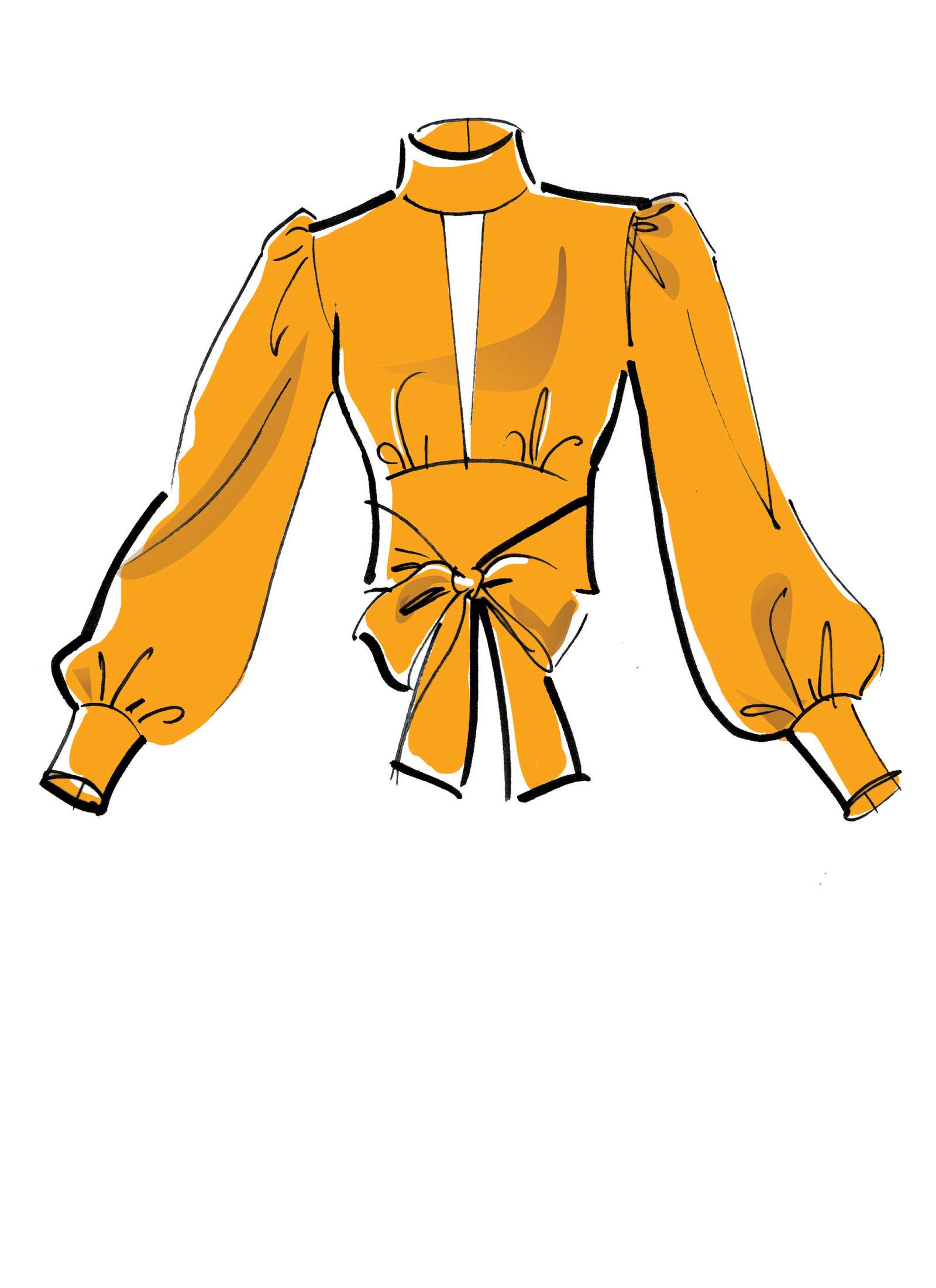 Patron McCall's M8181 - Haut Paysan Femme Manches Bouffantes Prairie, Tailles 6-14 (A5)