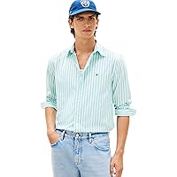 Tommy Hilfiger Camicia da Uomo Flex Popeline Classic STP RF MW0MW42440 S/S