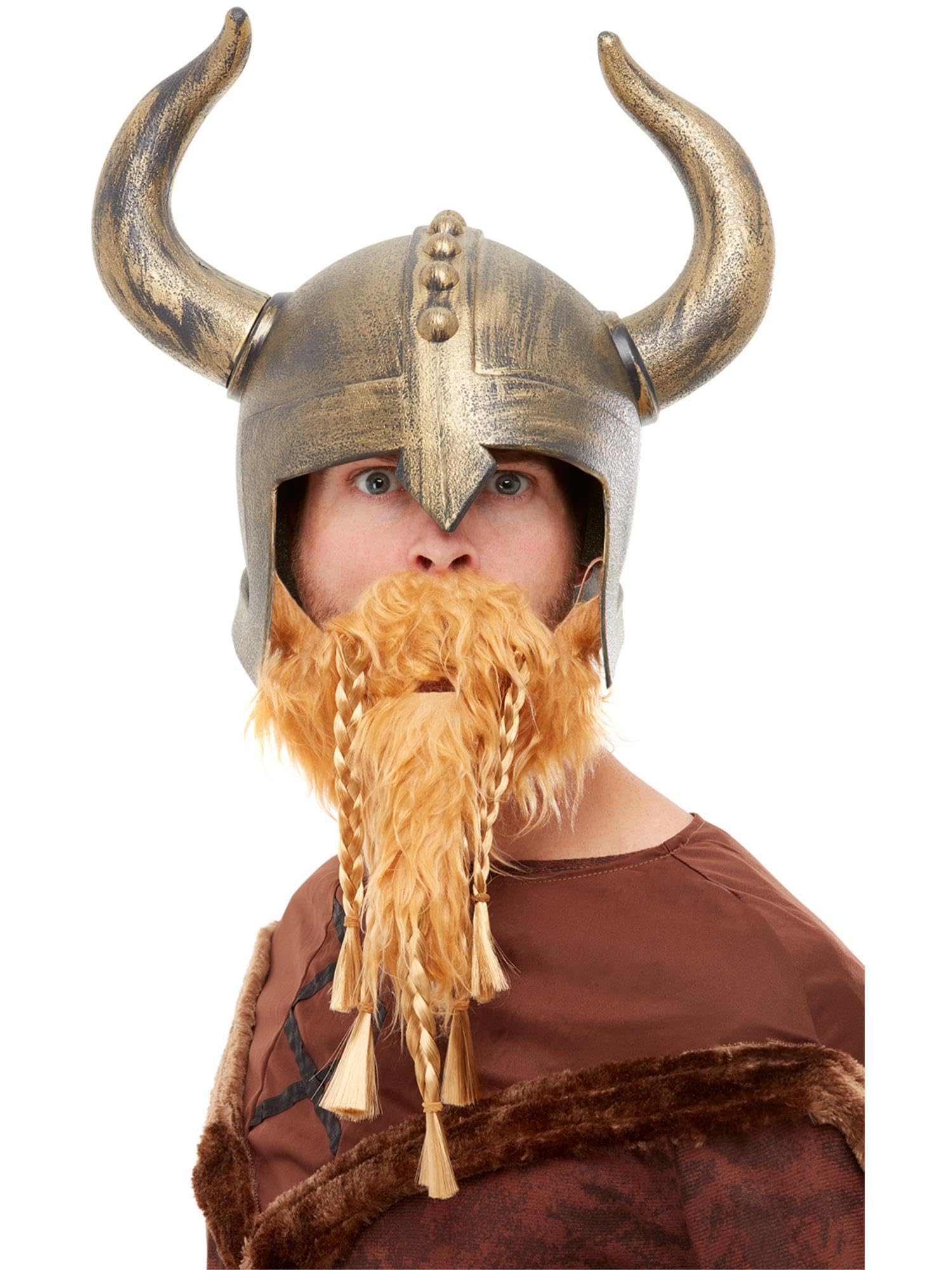 Smiffys Men's Gold Viking Helmet