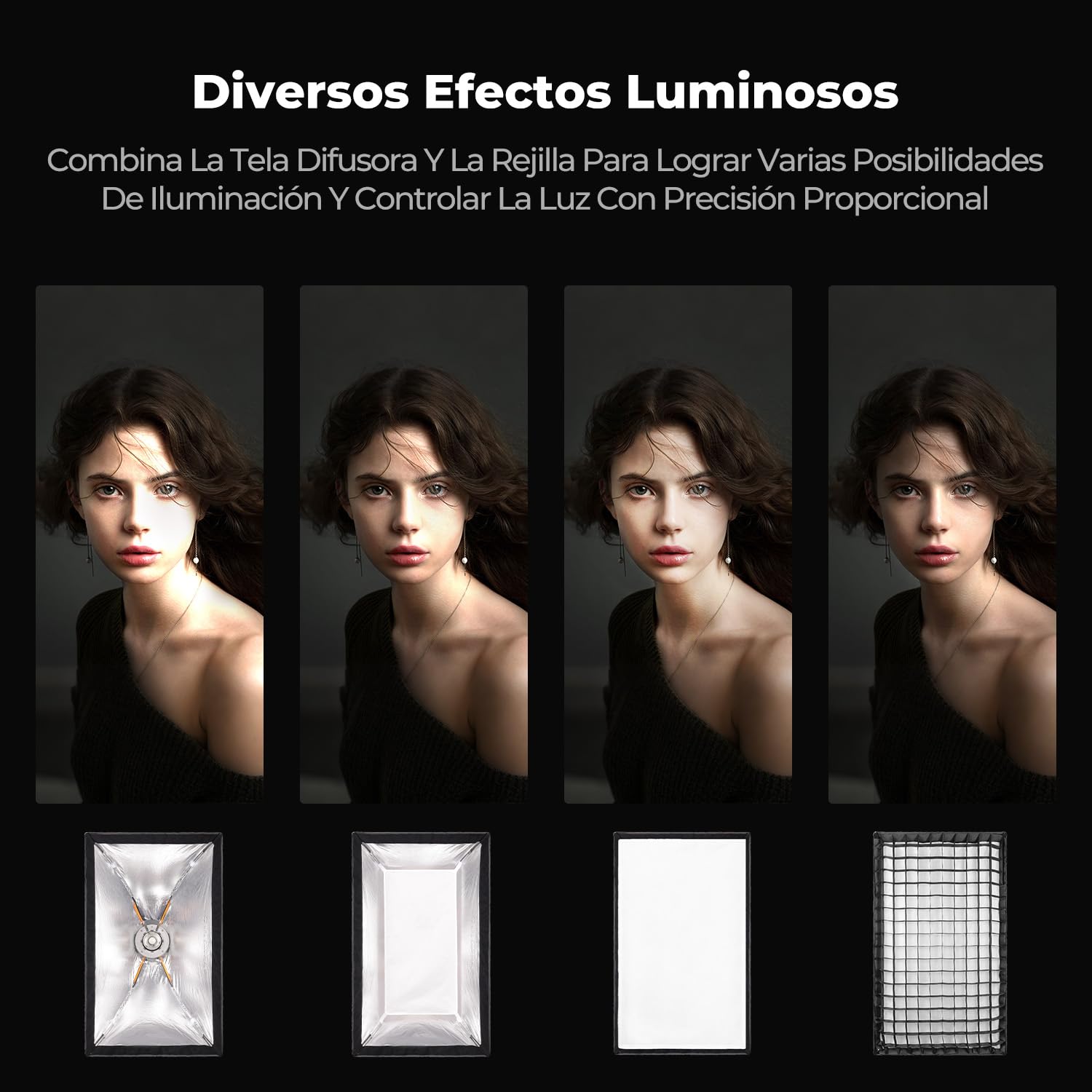 K&F CONCEPT Softbox Rectangular 24"x35"/60x90cm Liberación Rápida