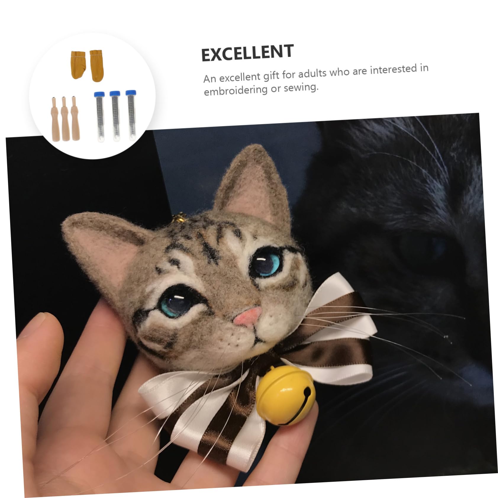 NUOBESTY 3sets Aghi Per Infeltrimento Della Lana Di Strumenti Per Fai Te Con Base Per Progetti Creativi Di Infeltrimento e Artigianato Sicuri e Resistenti