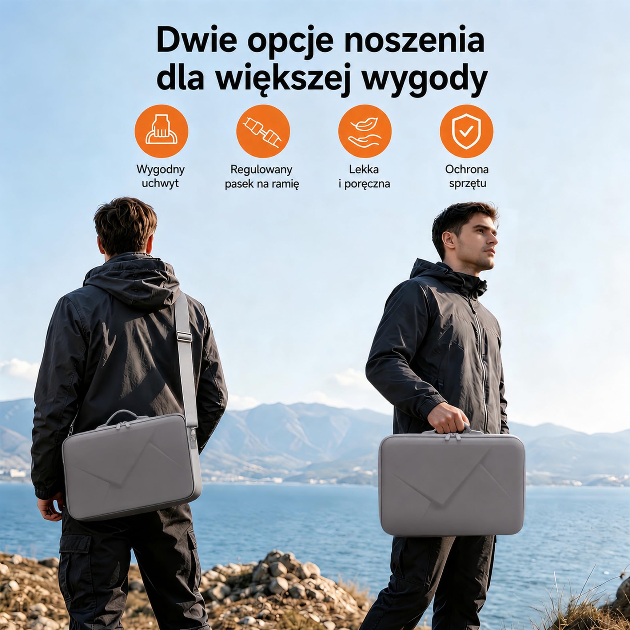 Torba na drona do DJI Avata 360 Fly More RC2, twarda obudowa, szara
