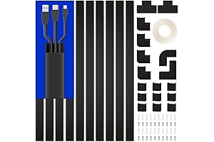 Paintable TV Cord Cover Kit, 157 Inches Black Cord Hider