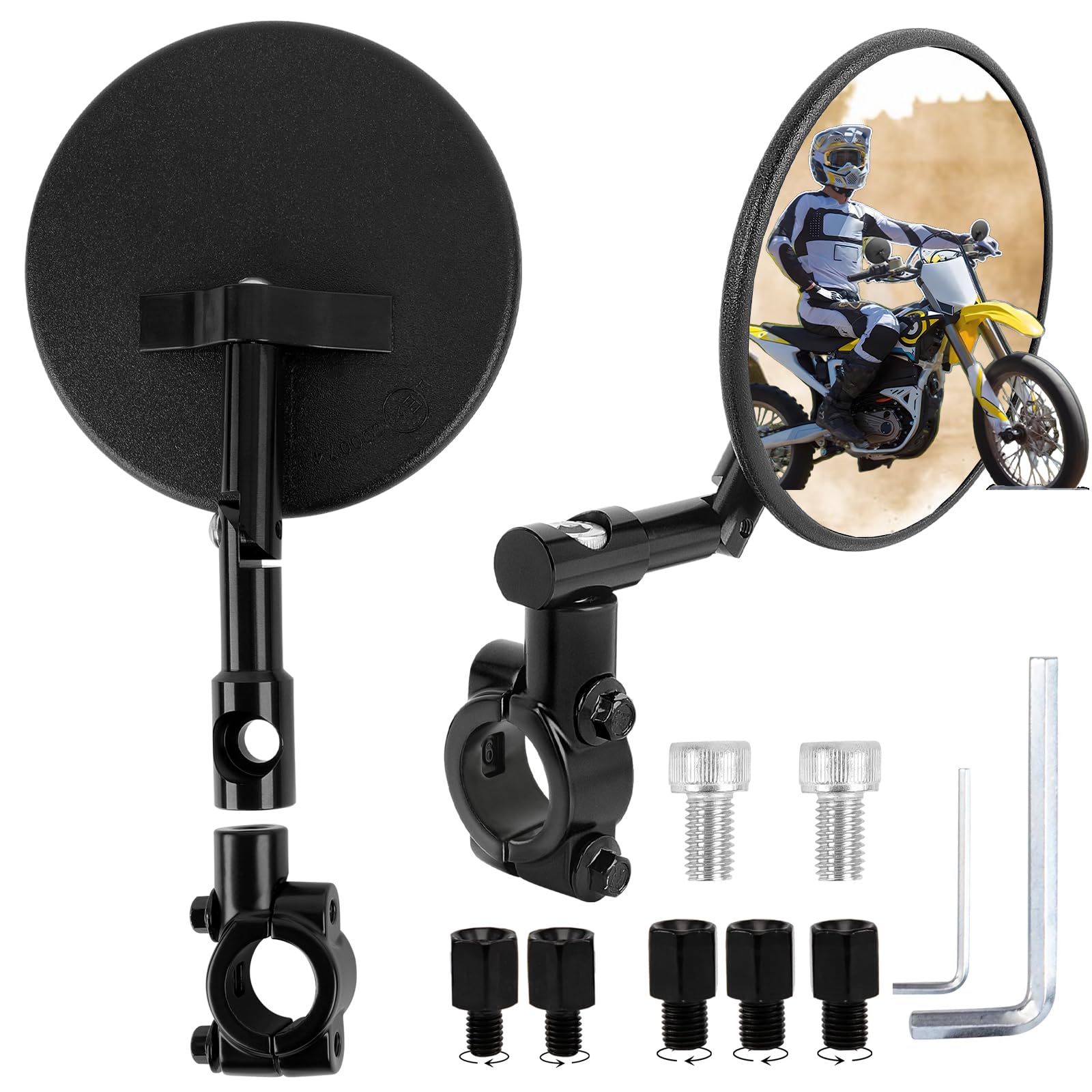 Espejos retrovisores de moto homologados redondos compatibles con MT07 MT09 7