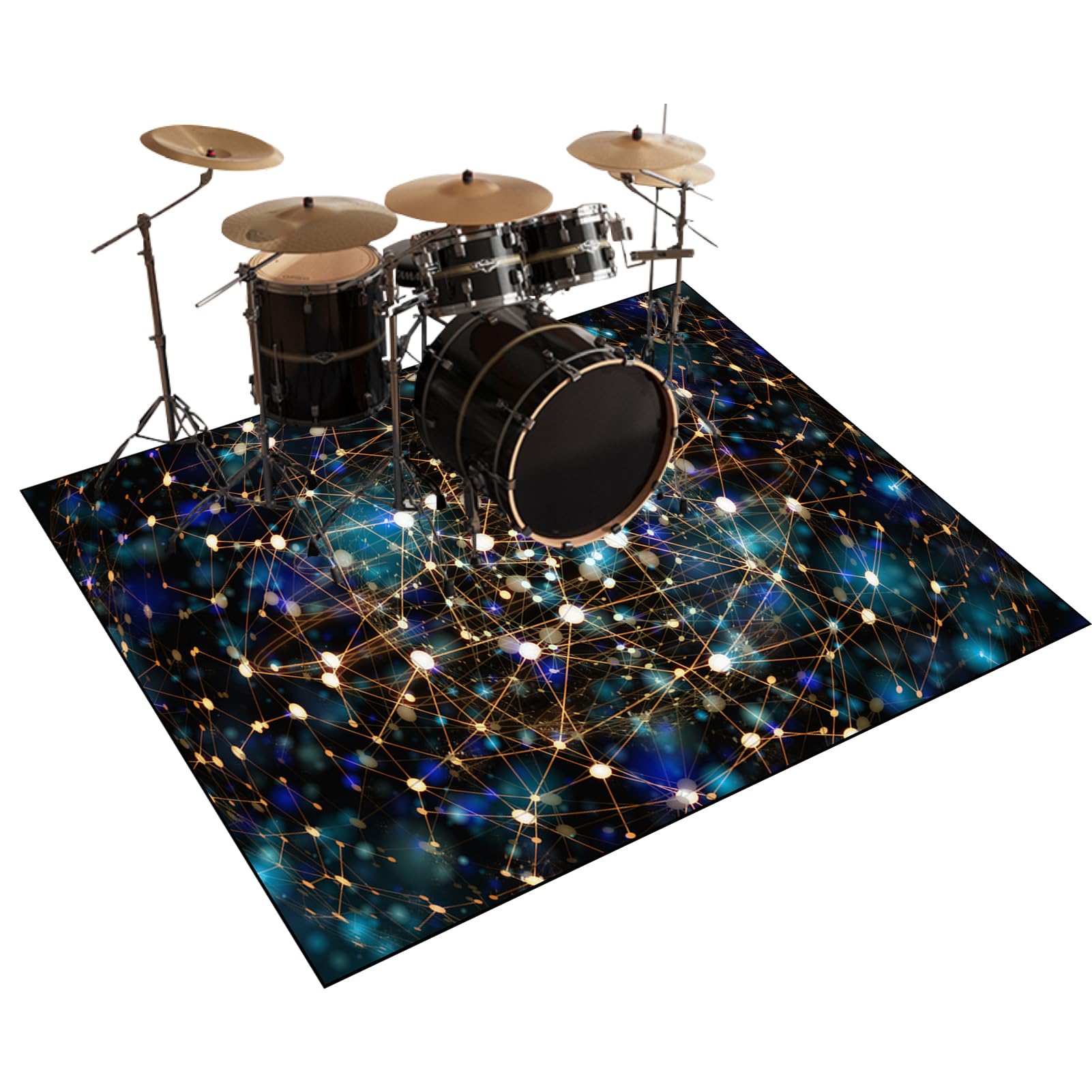 Mata ochronna do akcesoriów perkusyjnych elektroniczna mata perkusyjna dźwiękoszczelna mata bębnowa mata akustyczna mata podłogowa do instrumentów muzycznych 170 x 140 cm