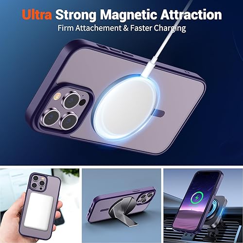 Miniatura 222 de SUPFINE Funda magnética para iPhone 11 (compatible con MagSafe) (protección contra caídas de grado militar), translúcida mate a prueba de golpes
