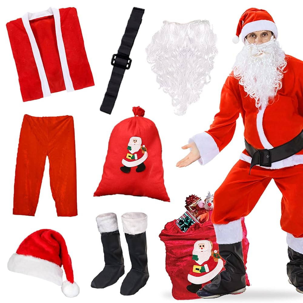 Stivali Babbo Natale Con Pelliccia - Copriscarpe Costume Uomo E Donna, Taglia Unica, Nero