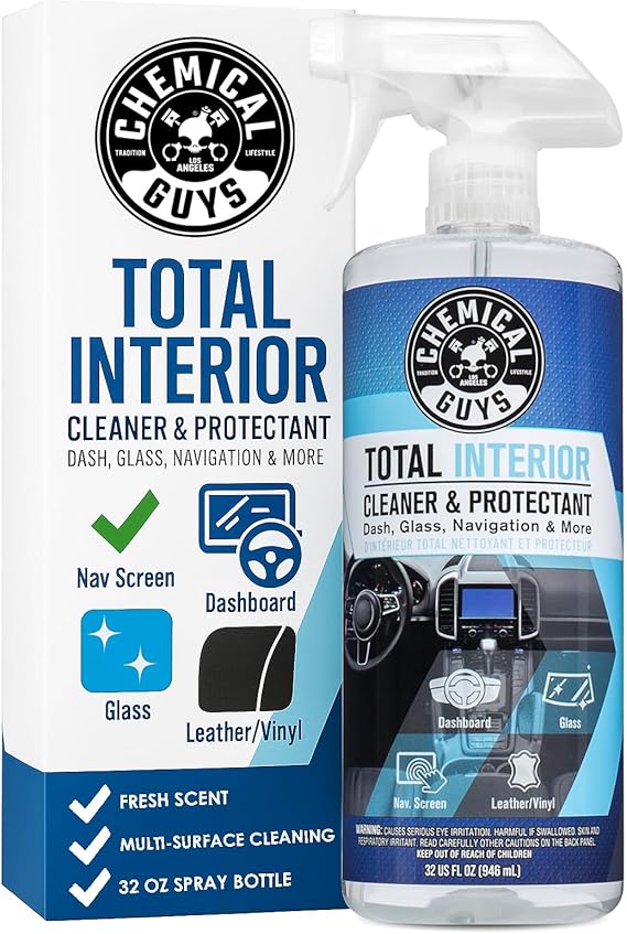 Chemical Guys Total Interior Cleaner and Protectant, Safe for Cars, Trucks, SUVs, Jeeps, Motorcycles, RVs & More, 32 fl oz