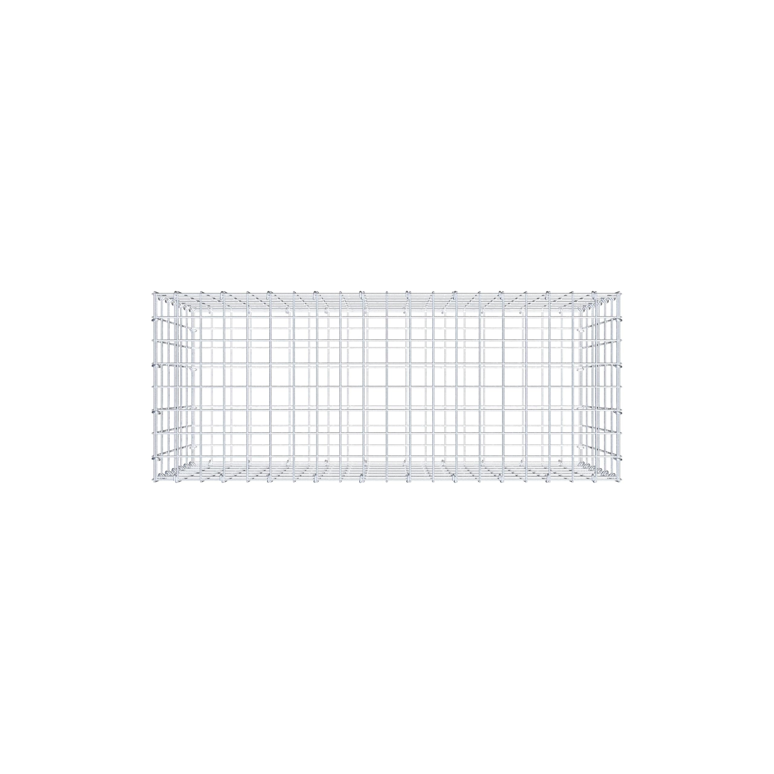 GABIONA Gabione 100 × 60 × 40 cm (L x H x T) – Steinkorb aus 4 mm Draht, Maschenweite 5 × 10 cm, C-Ring Verschluss + Gratis-Zange – ideal für Sichtschutz, Gabionenzaun, Gartenmauer und Steinkorbwand