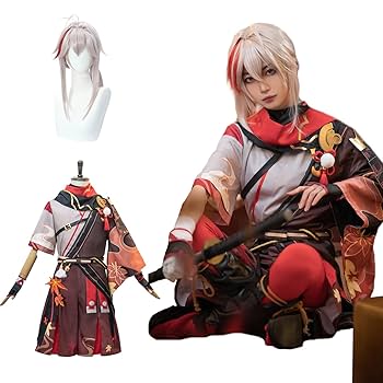 Amazon.co.jp: [神併良品] 楓原万葉 コスプレ衣装 原神 ウィッグ