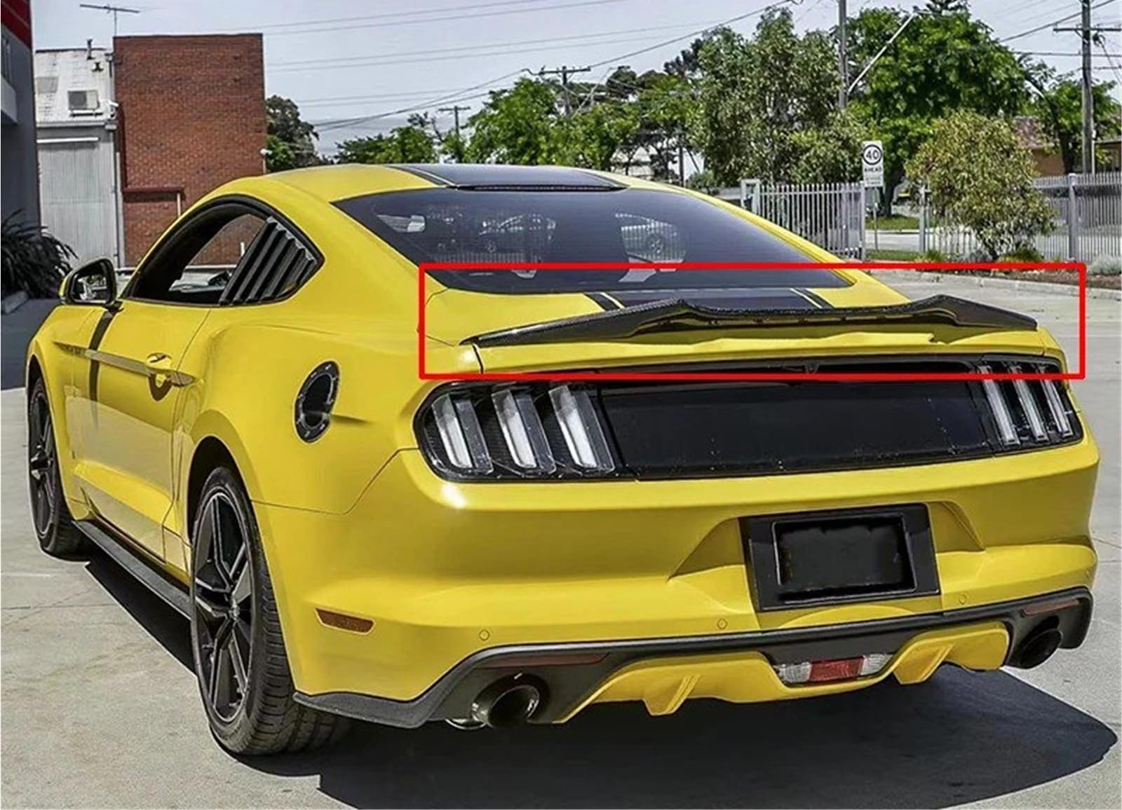 Dla Ford Dla Mustang 2015-2018 Skrzydło Na Klapie Spoiler Bagażnika Lotka Tylny Akcesoria Dekoracyjne Do Karoserii Spojler Tylny Trunk Wing