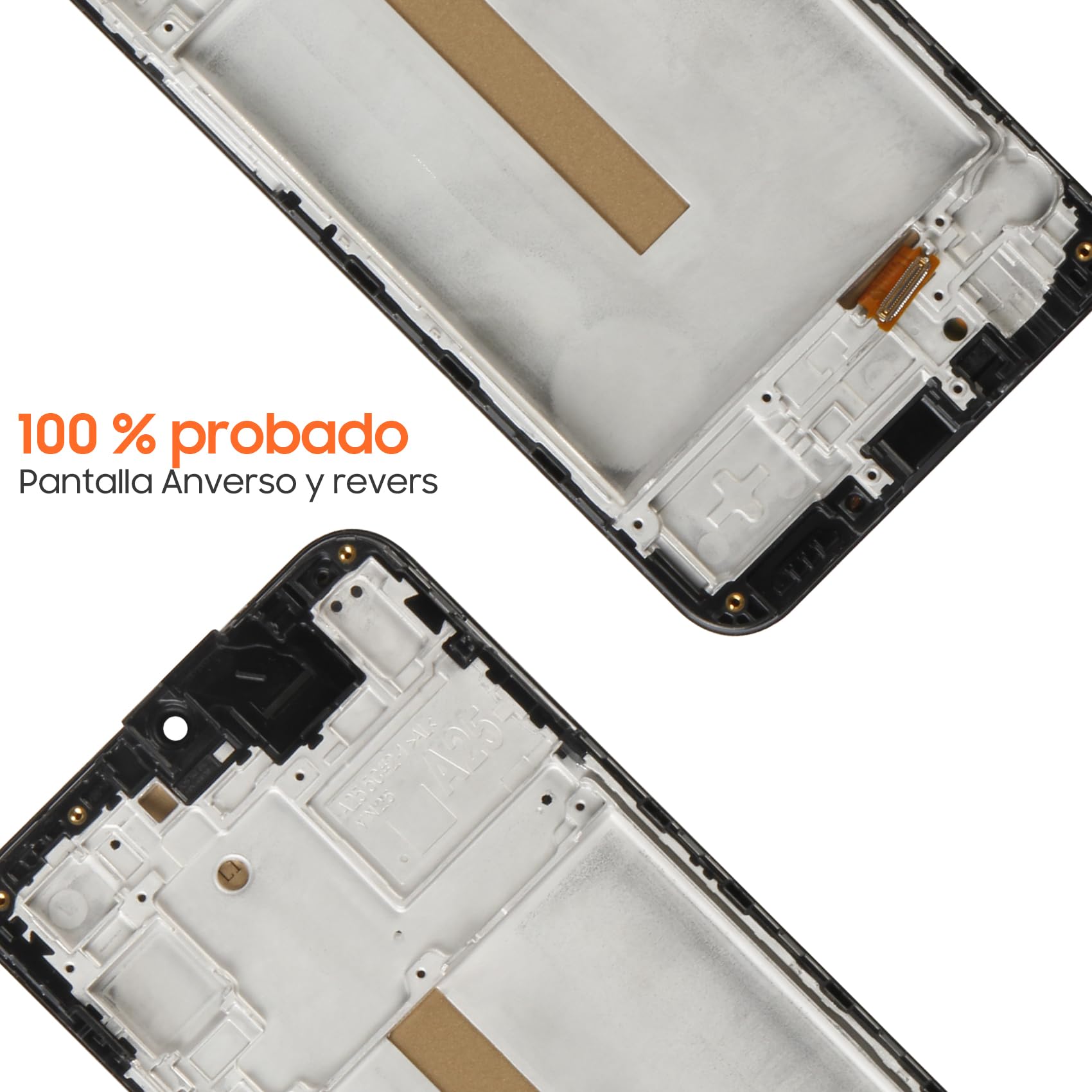 Pantalla LCD para Samsung A25 5G Pantalla LCD para Samsung Galaxy A25 5G SM-A256E A256B A256U Incell Digitalizer Pantalla Táctil Asamblea con Herramientas (Negro con Marco, Sin Huellas)