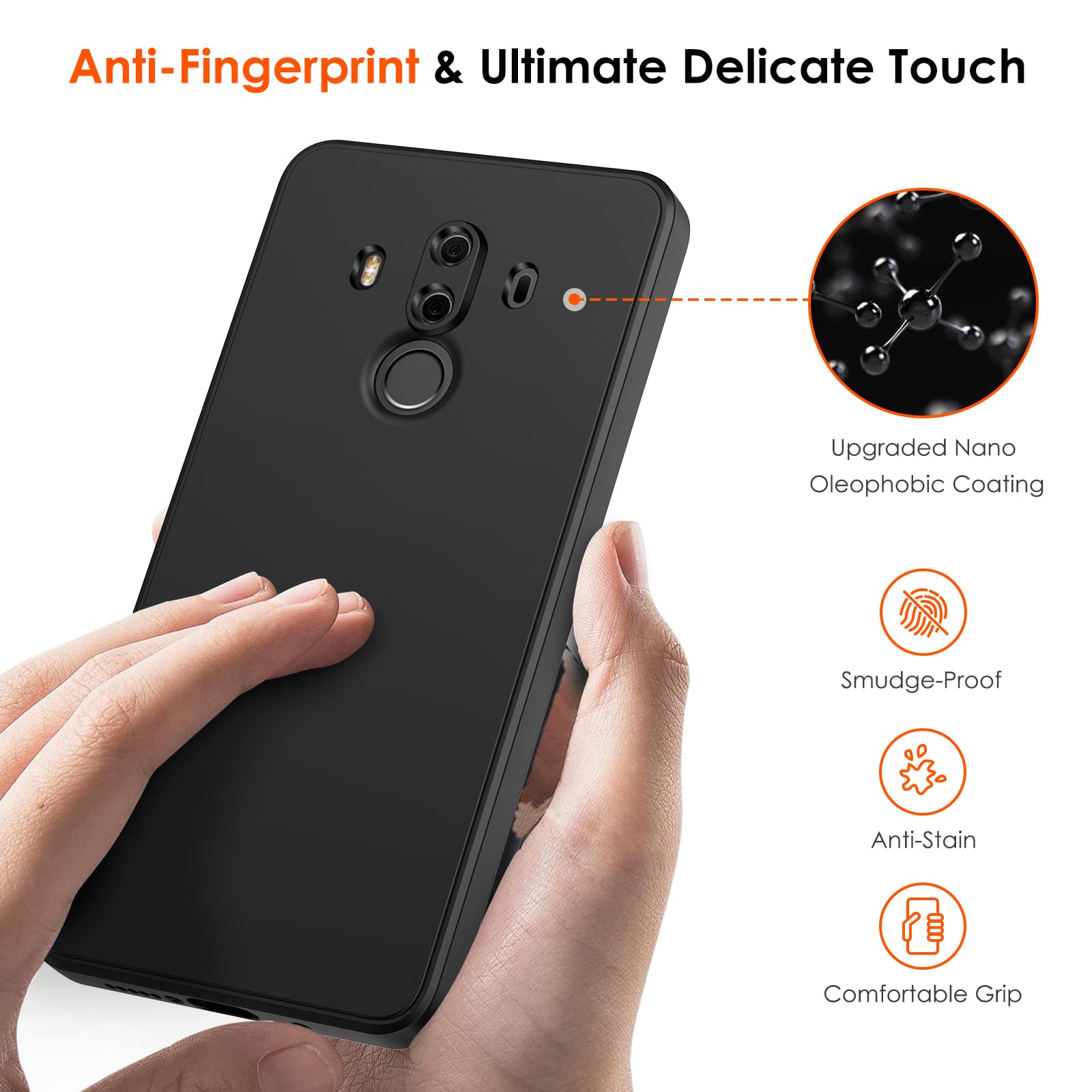 CoverKingz Hülle Für Huawei Mate 10 Pro | Matte Silikon-Schutzhülle Mit Qi Ladung | Stoßfest & Ultra Slim