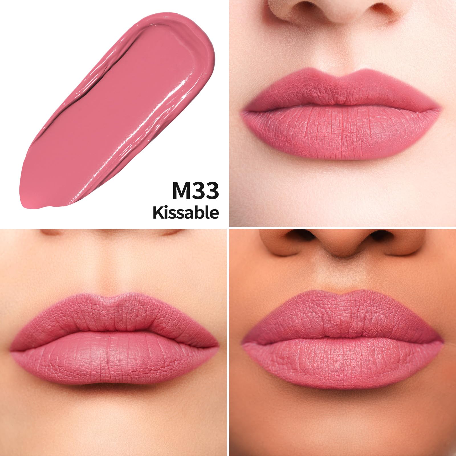 Oulac Matte Pink Lipstick for Women Pink Liquid Lipstick Long Lasting Lip Stain, Creamy High Impact Lipcolour - Image 3