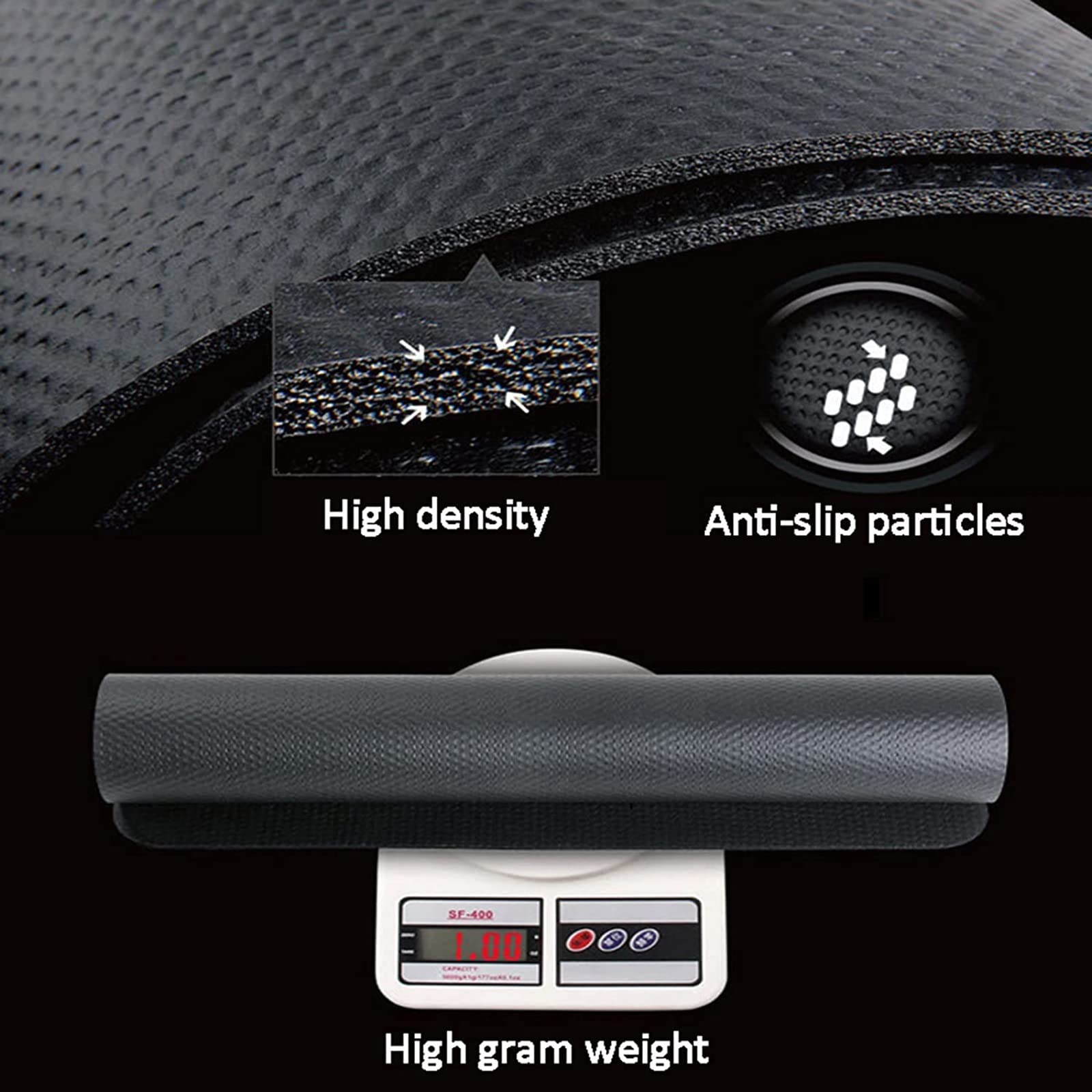 Alfombrilla absorbente de sonido para equipos de ejercicio, alfombrilla antideslizante resistente a los golpes para suelos de madera dura, para bicicletas de ejercicio, alfombrilla duradera de alta de