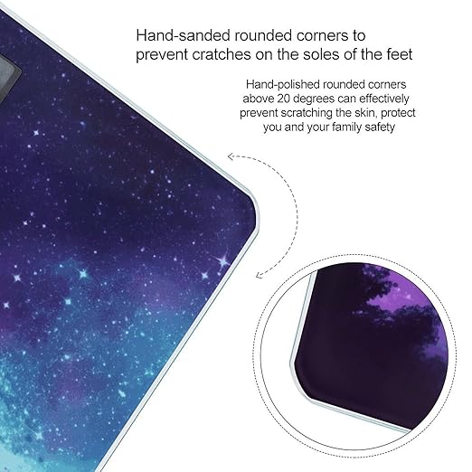 Báscula Digital Corporal Purple Starry Sky con Pantalla LED miniatura 4