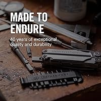 Vista 7 de LEATHERMAN, Molle - Funda de nailon XL compatible con múltiples herramientas, se adapta a MUT, Surge y Super Tool 300, color marrón