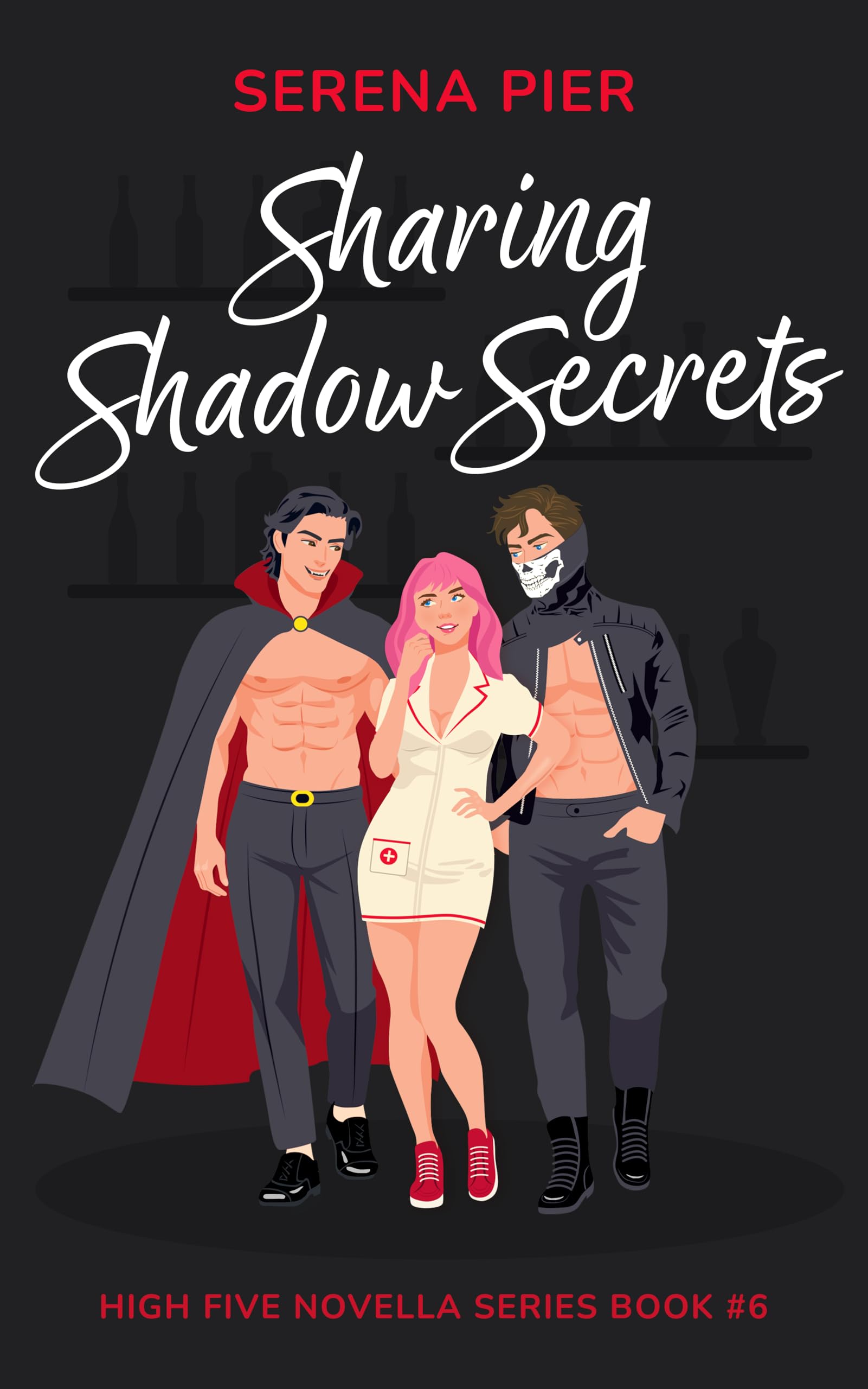 Sharing Shadow Secrets: Halloween Themed, MFM, Threesome, Why Choose, DVP, Billionaire, Girl Boss, Mental Health Rep, LGBTQIA+ Rep, Sober Rep (High Five Novella Book 6)