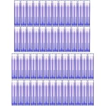 50 Pack 5g Refillable Lip Cream Plastic Tube Bottles Empty Round Lipstick Containers BPA Free & Leak Proof Plastic Lip Gloss Container for DIY Homemade Lipstick, Chapstick Purple Color